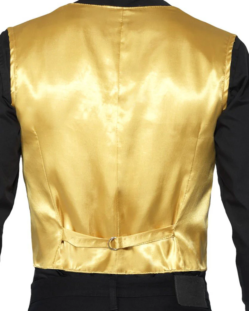 Gold Sequin Waistcoat - Image 2