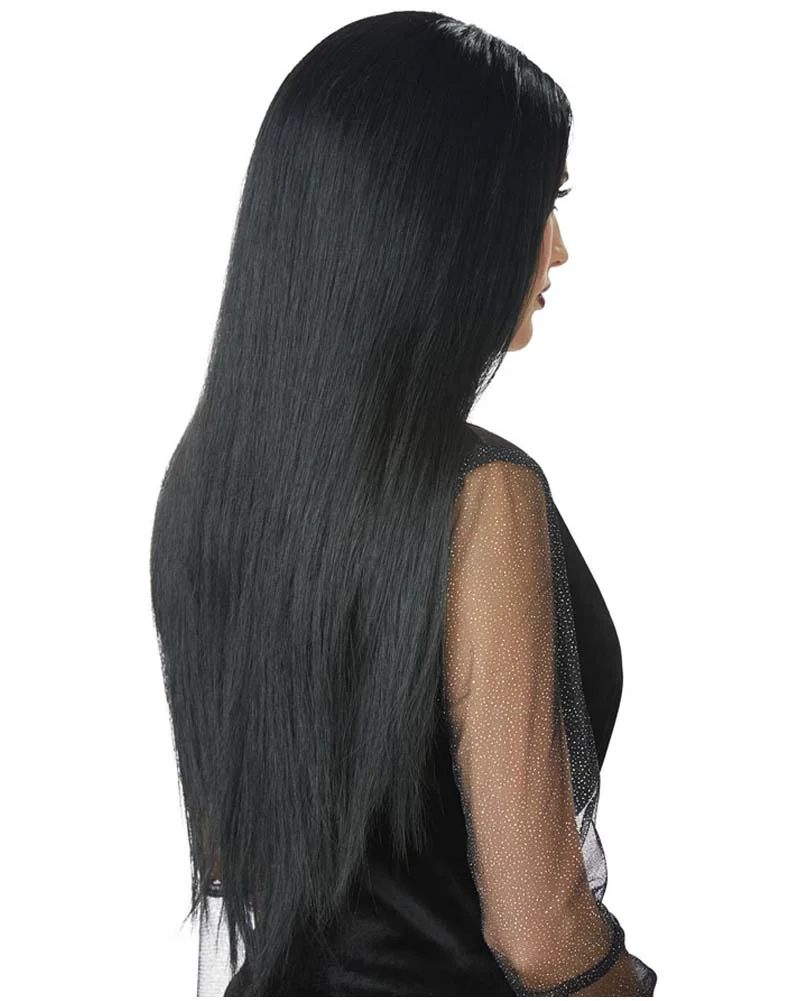 Gothic Matriarch Long Black Wig - Image 2