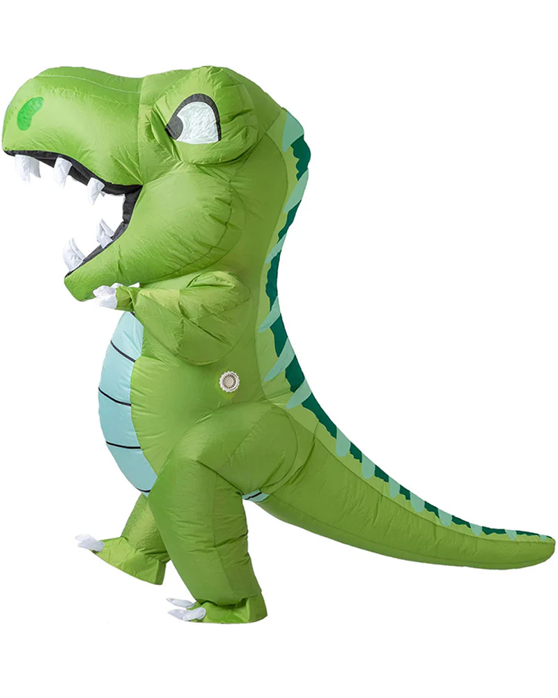 Green Dinosaur Inflatable Adult Costume - Image 4