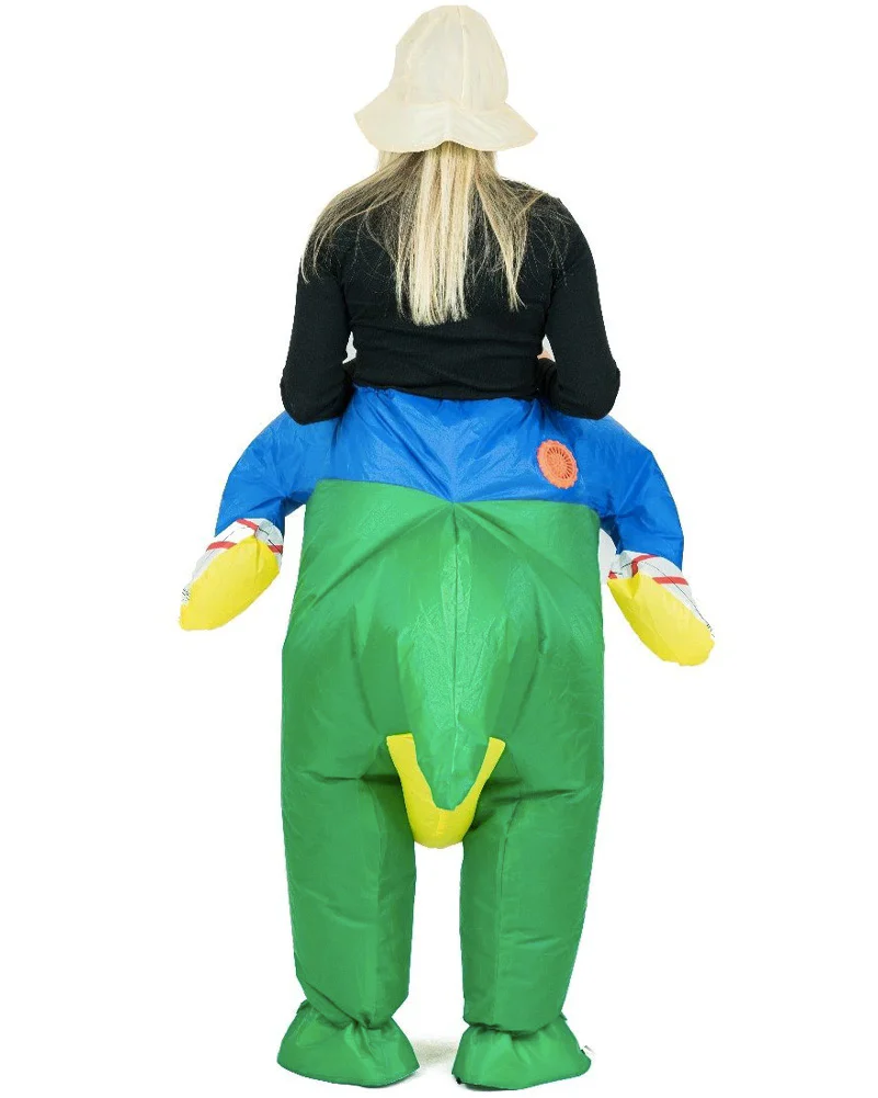 Green Dinosaur Inflatable Adult Costume - Image 3