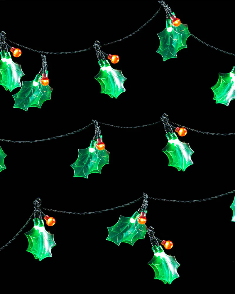 Green Holly LED Christmas Lights 5.8m - Image 4
