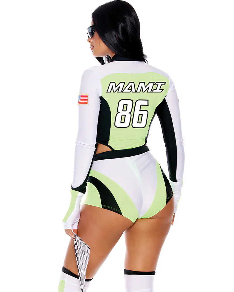Green Light Go Racer Womens Costume - Image 2