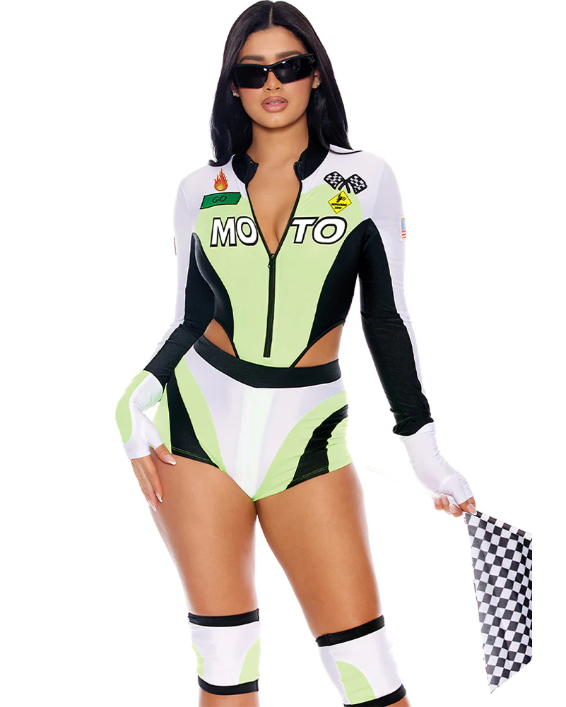 Green Light Go Racer Womens Costume - Image 3