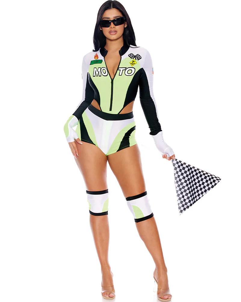 Green Light Go Racer Womens Costume - Image 4