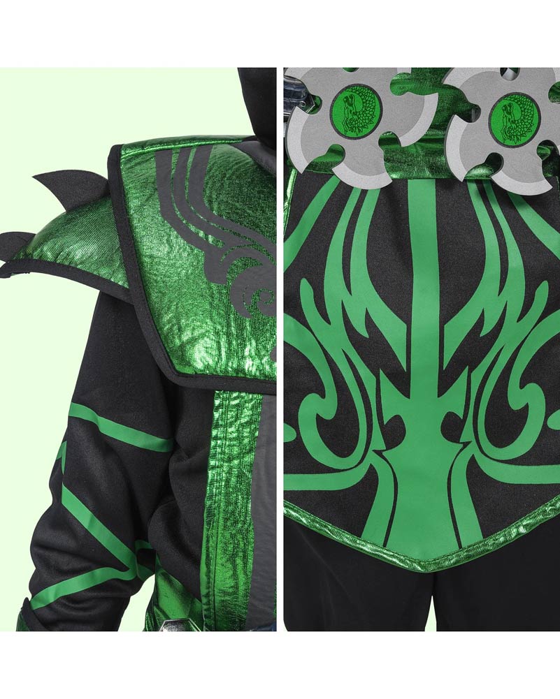 Green Ninja Complete Boys Costume - Image 3