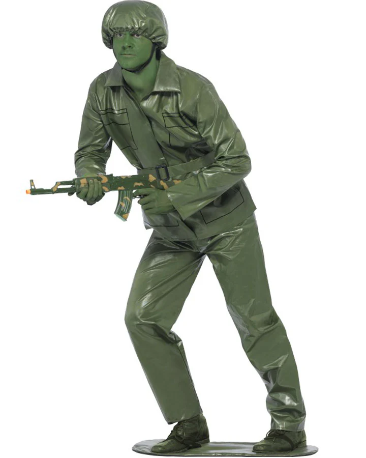 Green Toy Soldier Mens Costume - Image 2