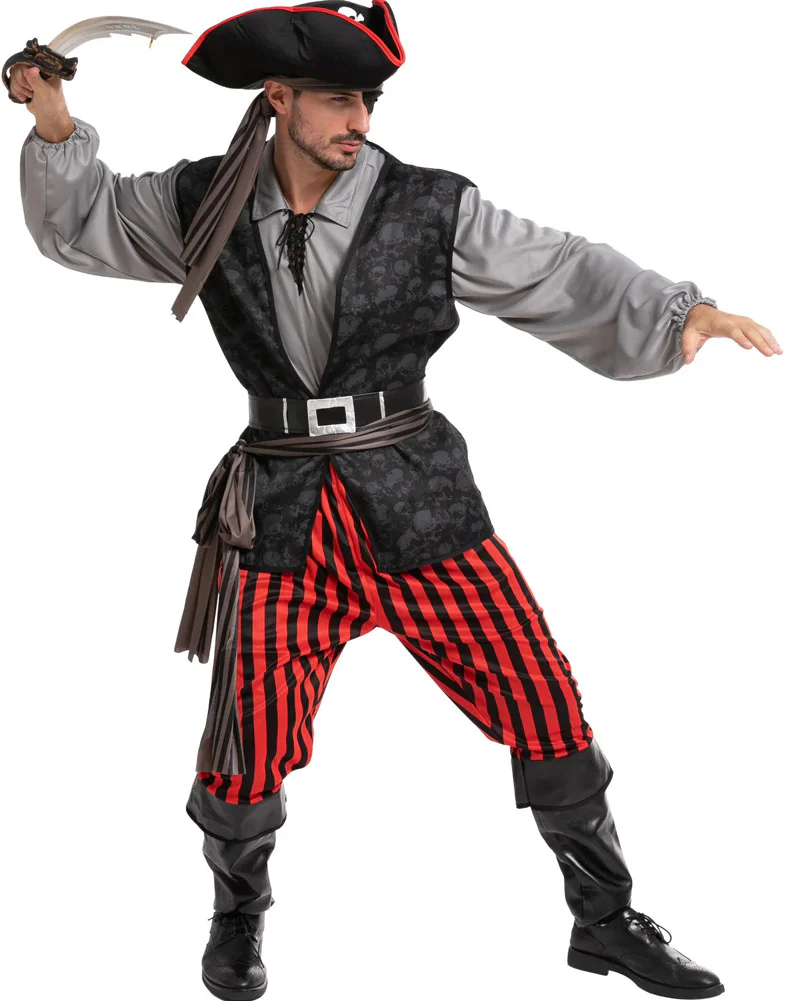 Grey Pirate Mens Book Week Costume - Image 4