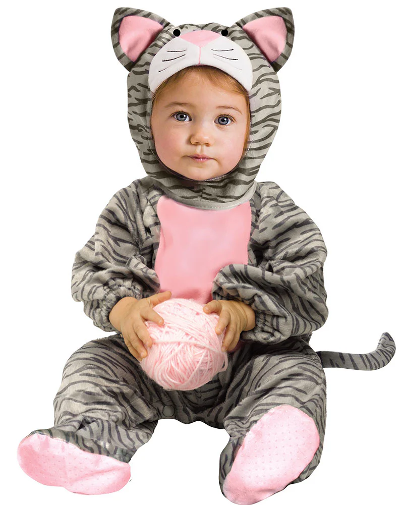 Grey Stripe Book Week Kitten Baby Girls Book Week Costume