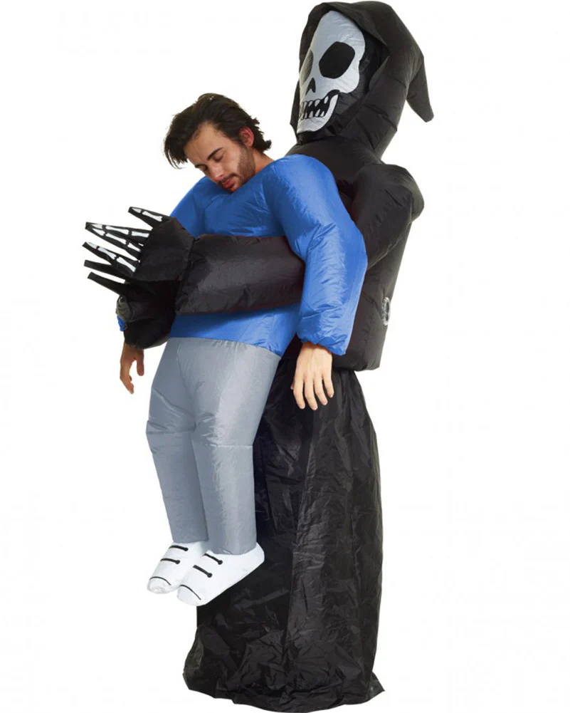 Grim Reaper Inflatable Pick Me Up Adult Costume - Image 2