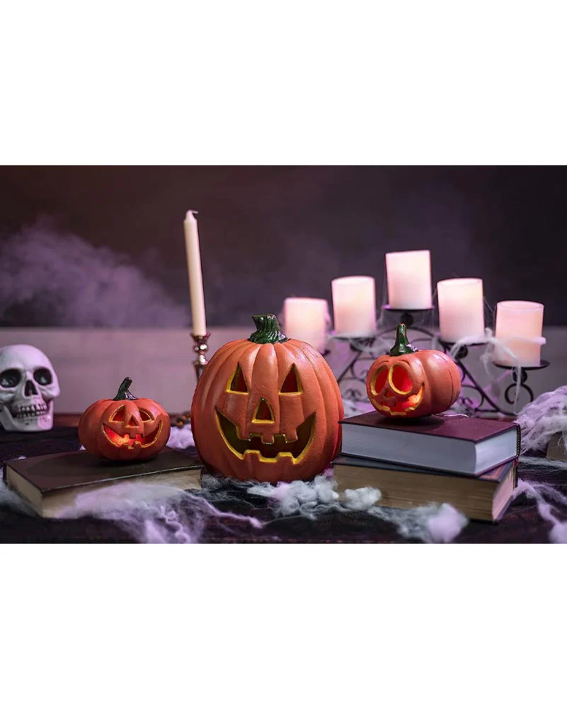 Halloween Pumpkin Light Up Decoration Pack of 5 - Image 6