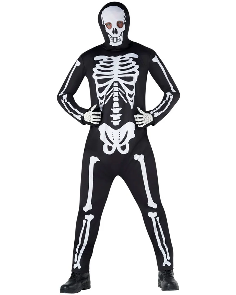 Halloween Skeleton Jumpsuit Mens Costume - Image 3