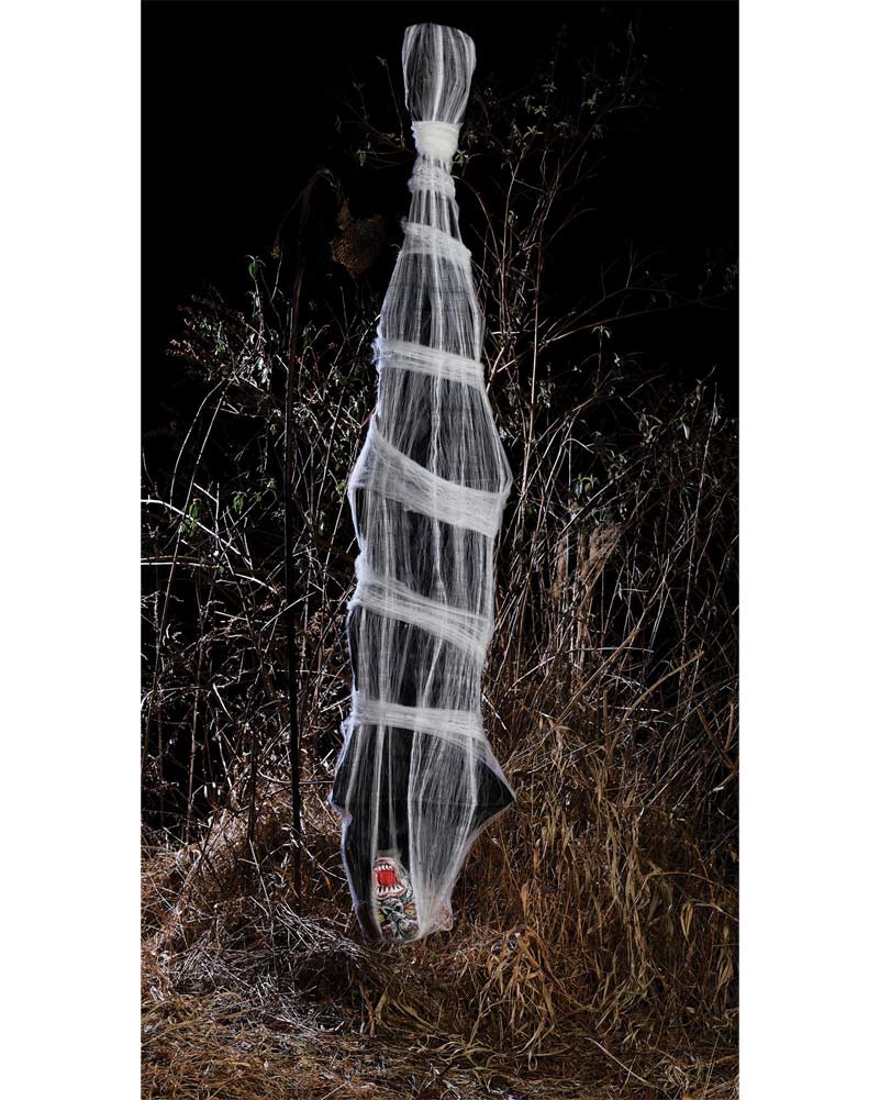 Hanging Bat Demon in Spider Cocoon 1.8m - Image 2
