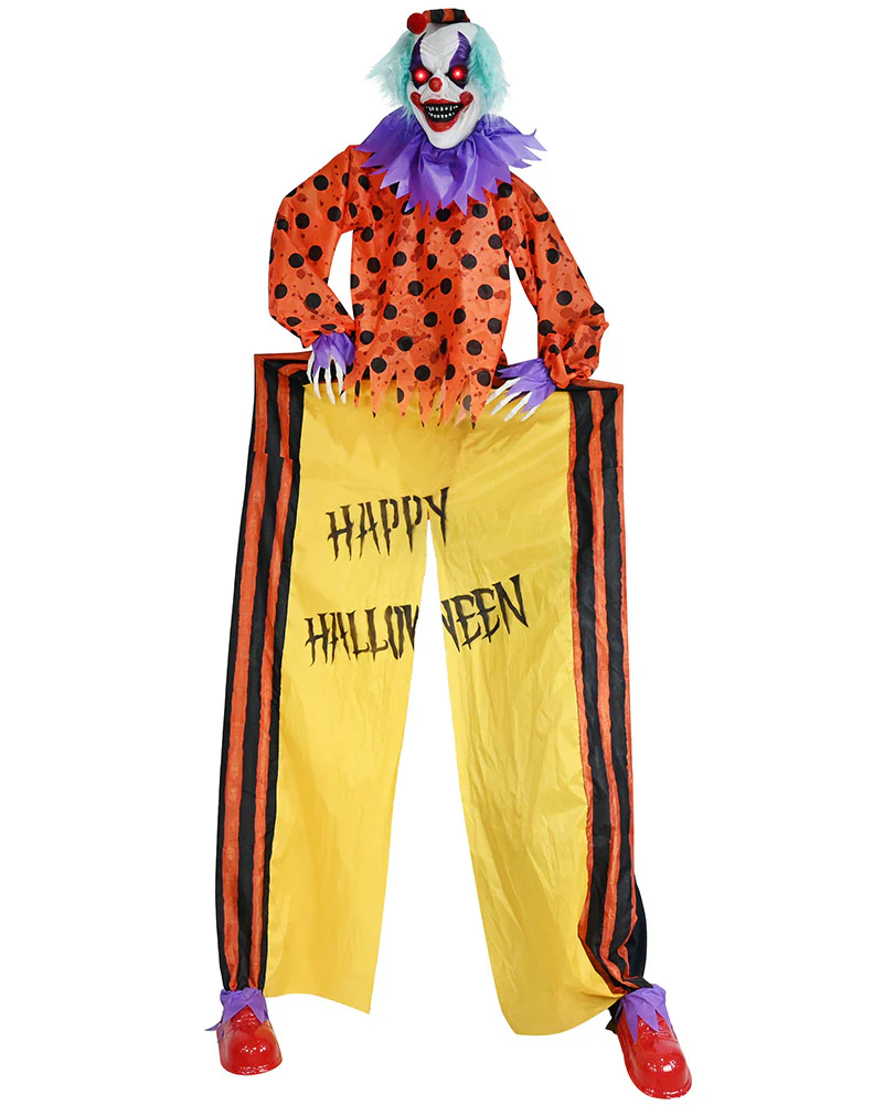 Hanging Clown Curtain Animated Decoration 2.8m - Image 2