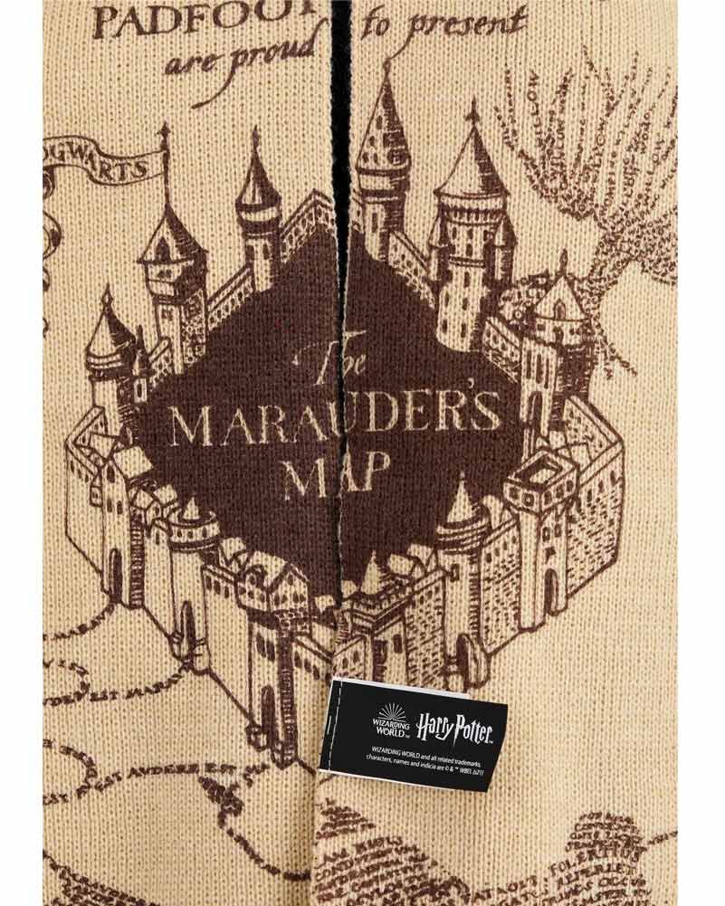 Harry Potter Marauders Map Knit Scarf and Hat - Image 5