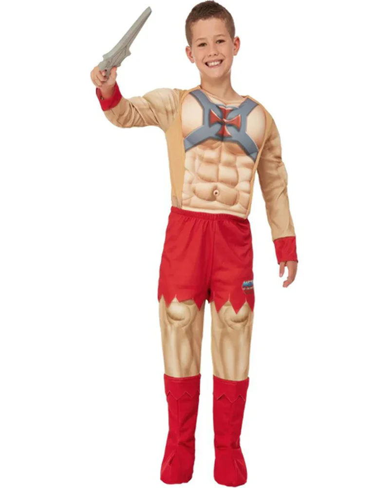 He Man with Muscle Chest Kids Costume - Image 2