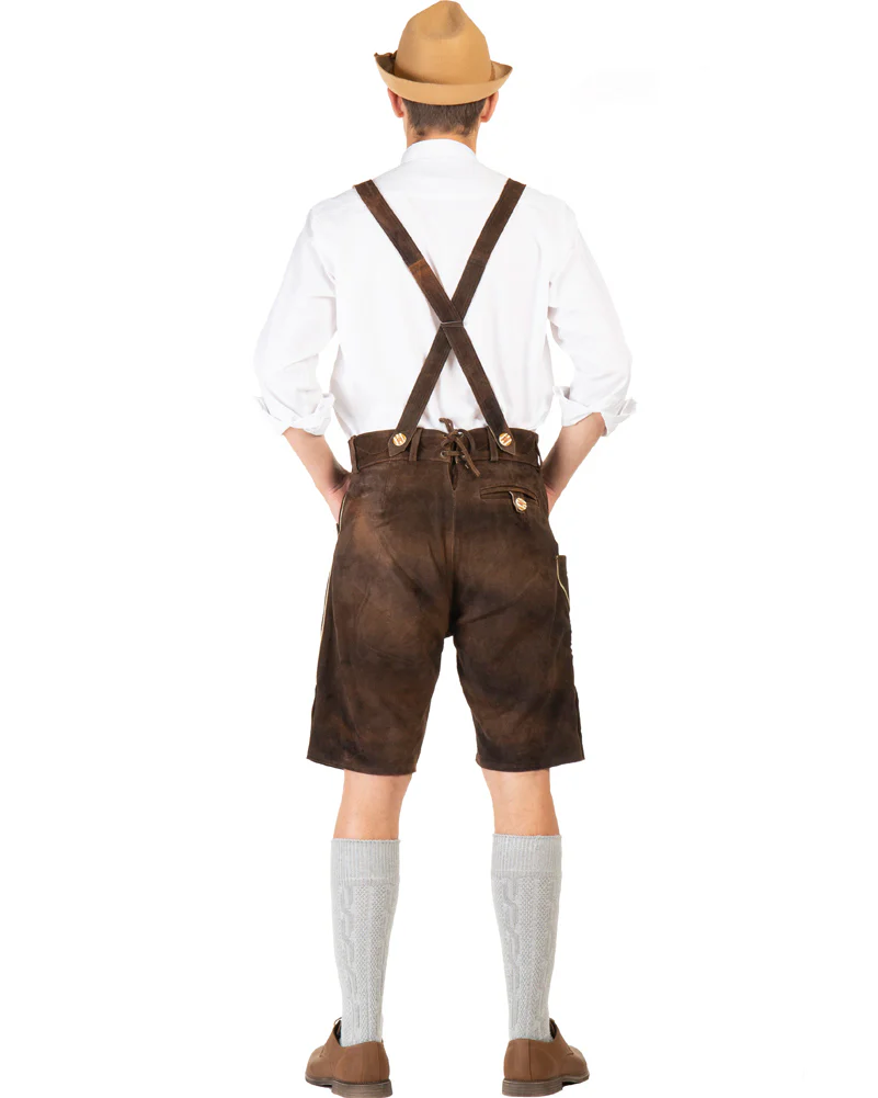 Heinrich Authentic Leather Lederhosen Mens Costume - Image 3