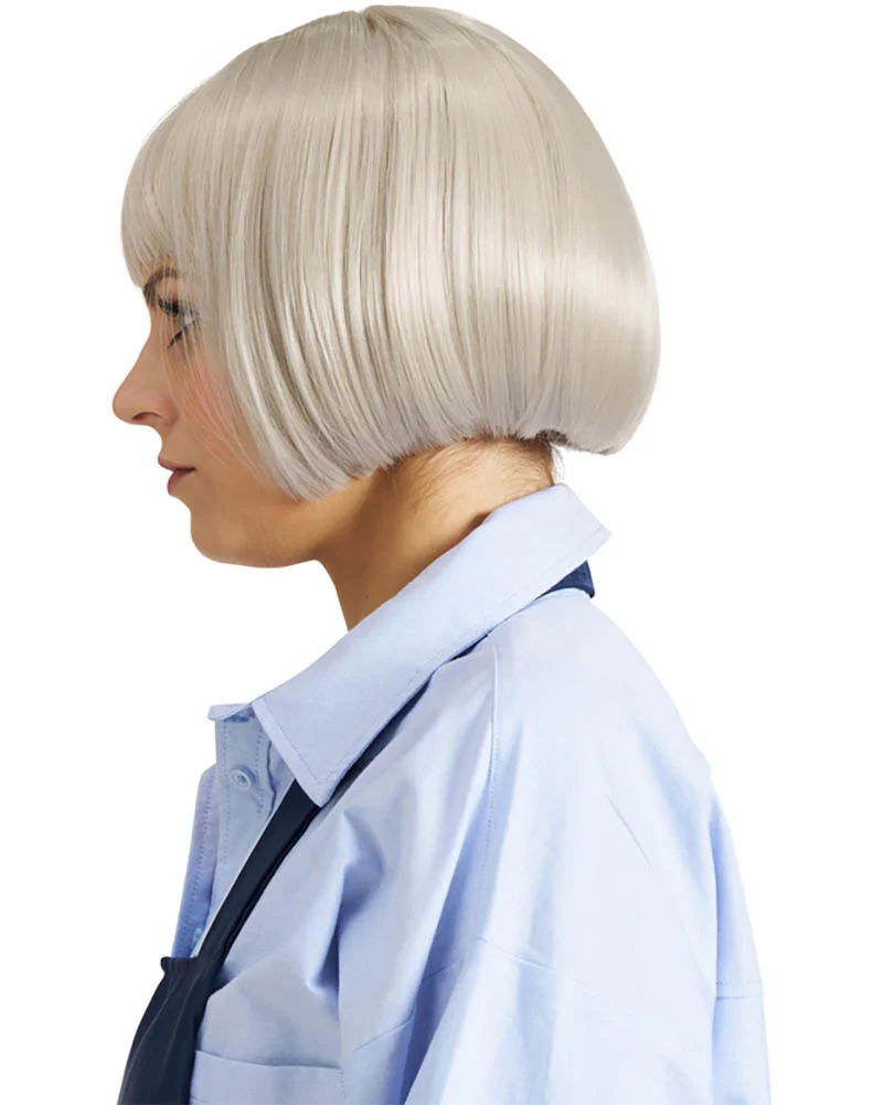 Hoity Shop Lady Deluxe Short Grey Wig - Image 3