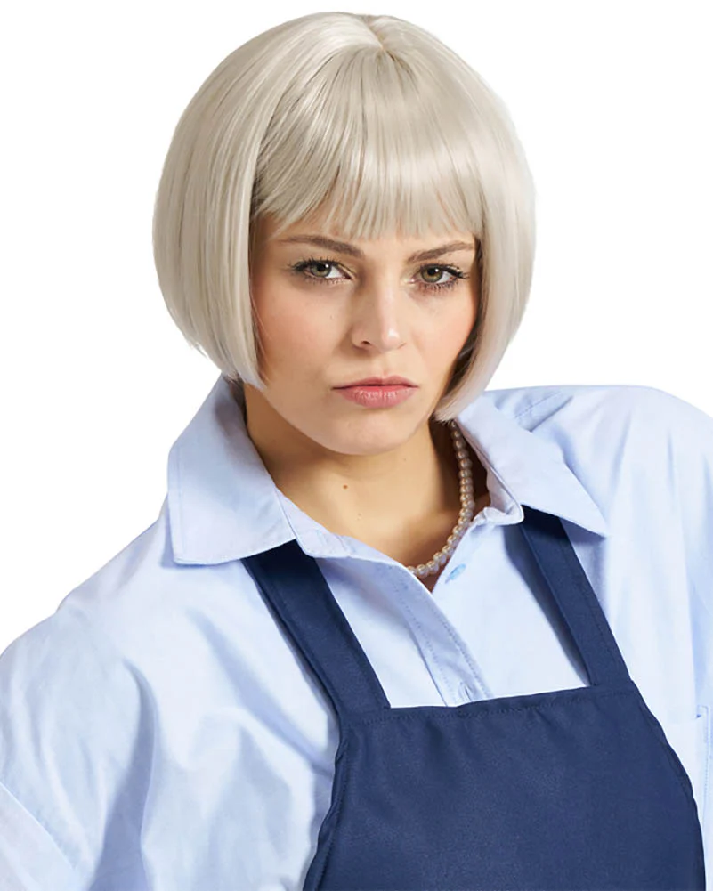 Hoity Shop Lady Deluxe Short Grey Wig - Image 5