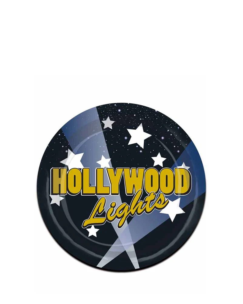 Hollywood Lights 18cm Party Plates Pack of 8 - Image 2