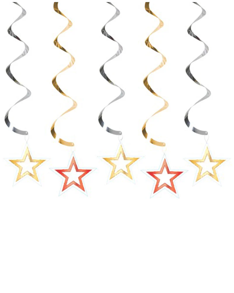 Hollywood Lights Hanging Decorations Pack of 5