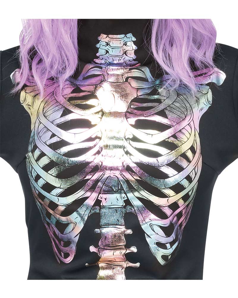 Holographic Skeleton Womens Costume - Image 4