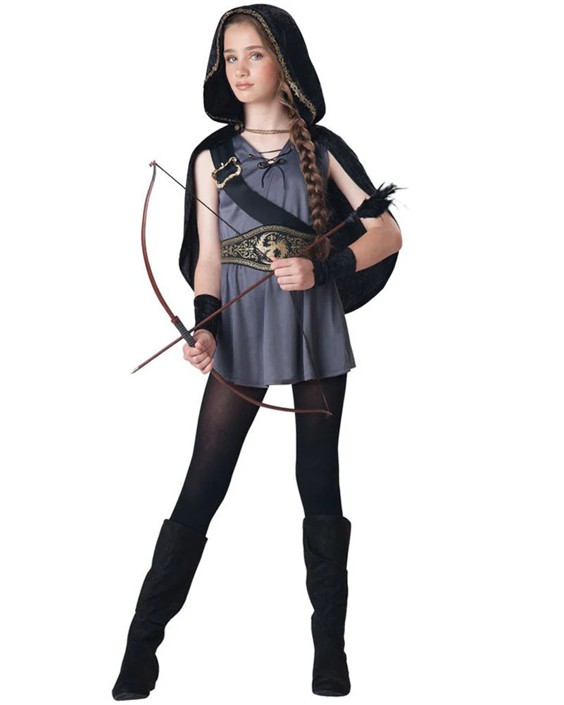 Hooded Huntress Tween Girls Costume