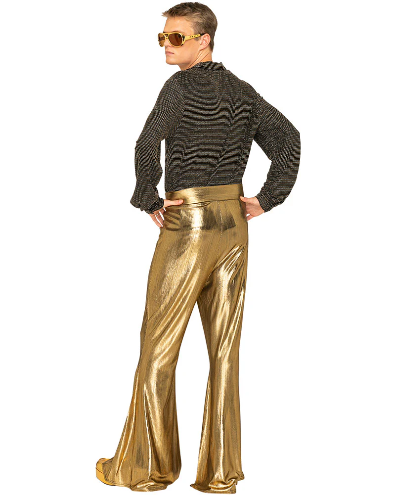 Hot Stuff Gold 70s Mens Flares - Image 4