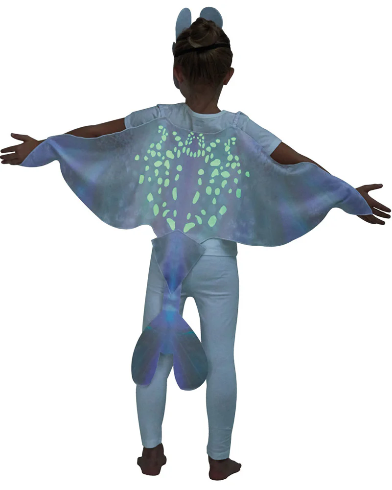 How to Train Your Dragon 3 Glow in the Dark Lightfury Wings Tail and Mask Set - Image 3