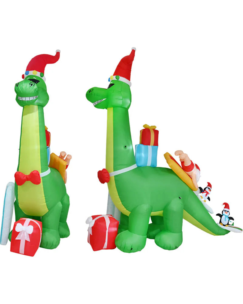 Humungosaurus Santa Wave Rider Christmas Lawn Inflatable 3.9m - Image 2