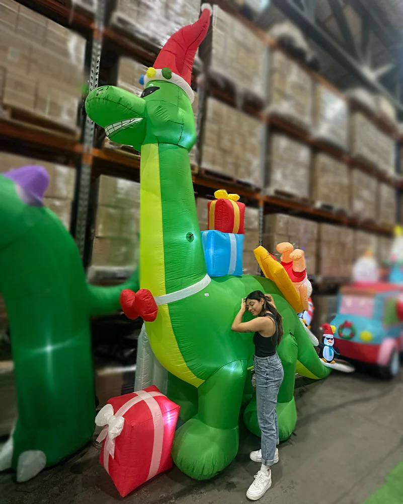 Humungosaurus Santa Wave Rider Christmas Lawn Inflatable 3.9m - Image 5