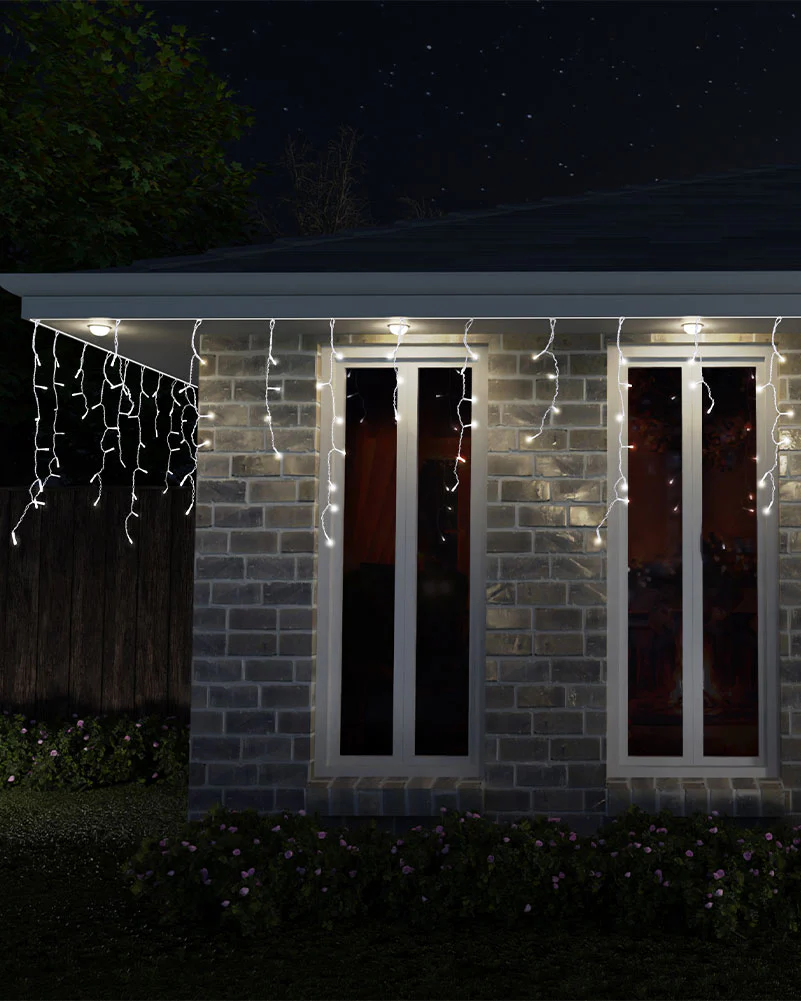 Icicle White Solar Christmas Lights 400 Pieces 7.9m - Image 3