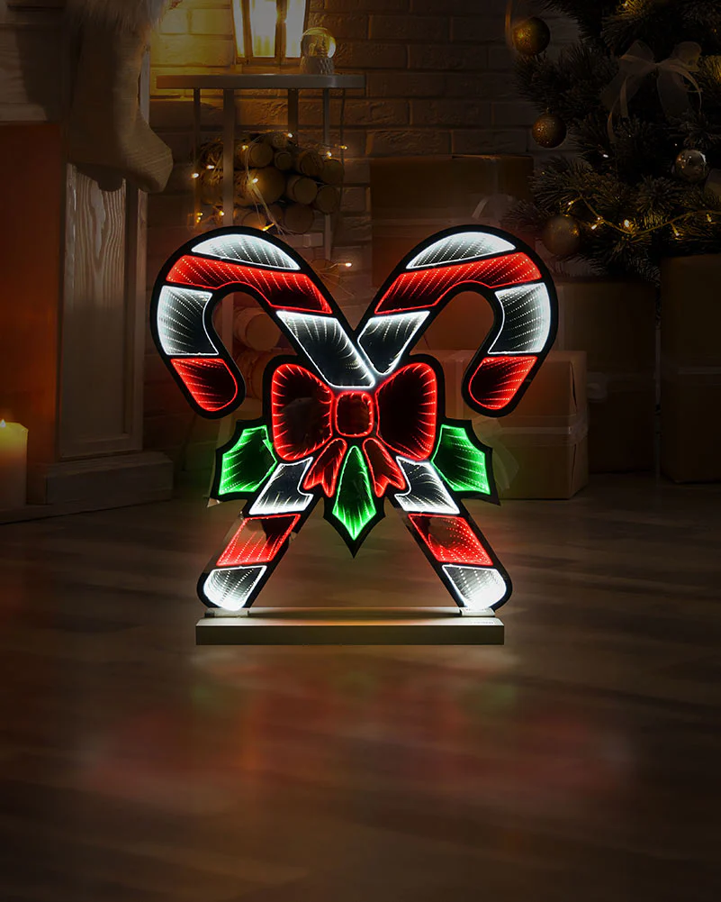 Infinity Candy Cane Light With Base LED Christmas Light 60cm - Image 3