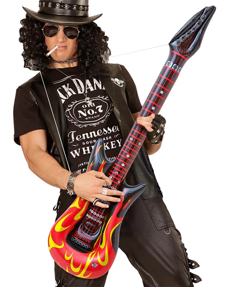 Inflatable Rockstar Guitar with Flames 1m - Image 2