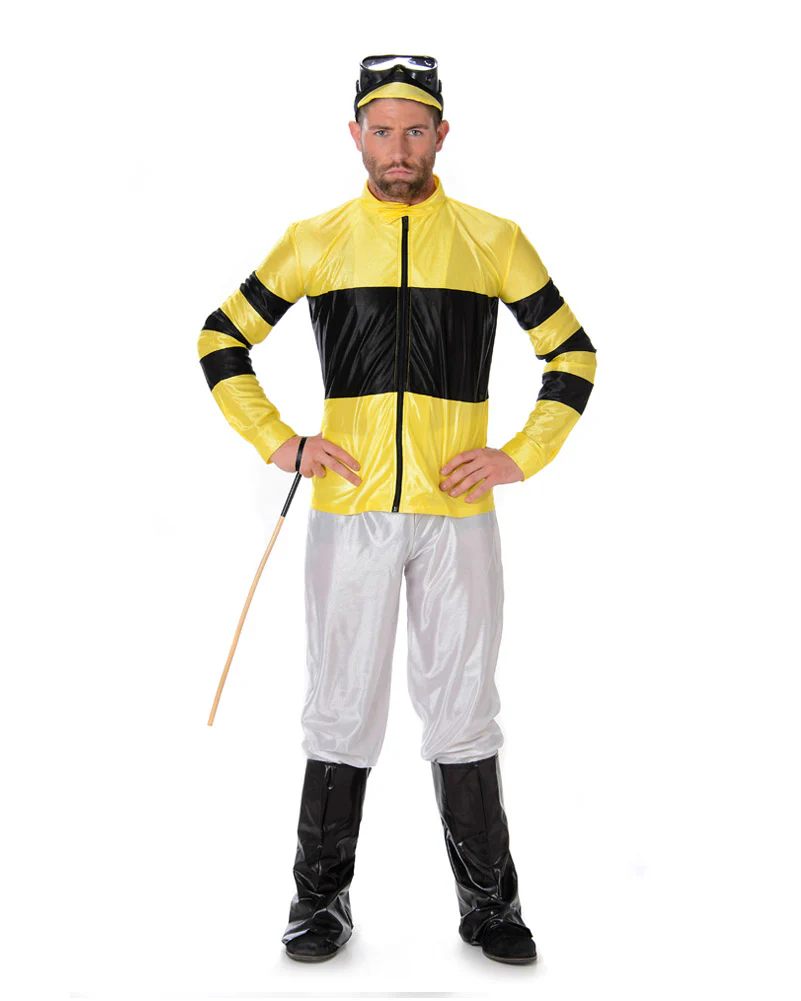 Jockey Yellow And Black Mens Costume