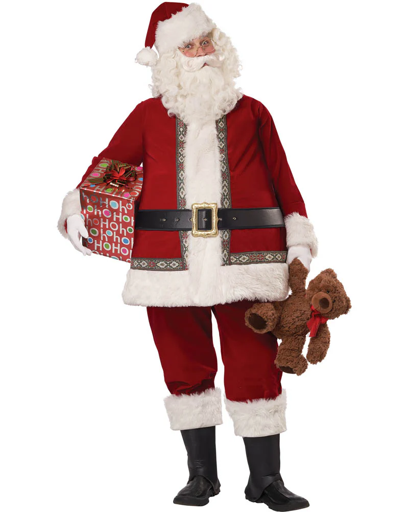 Jolly Santa Claus Deluxe Mens Costume - Image 6