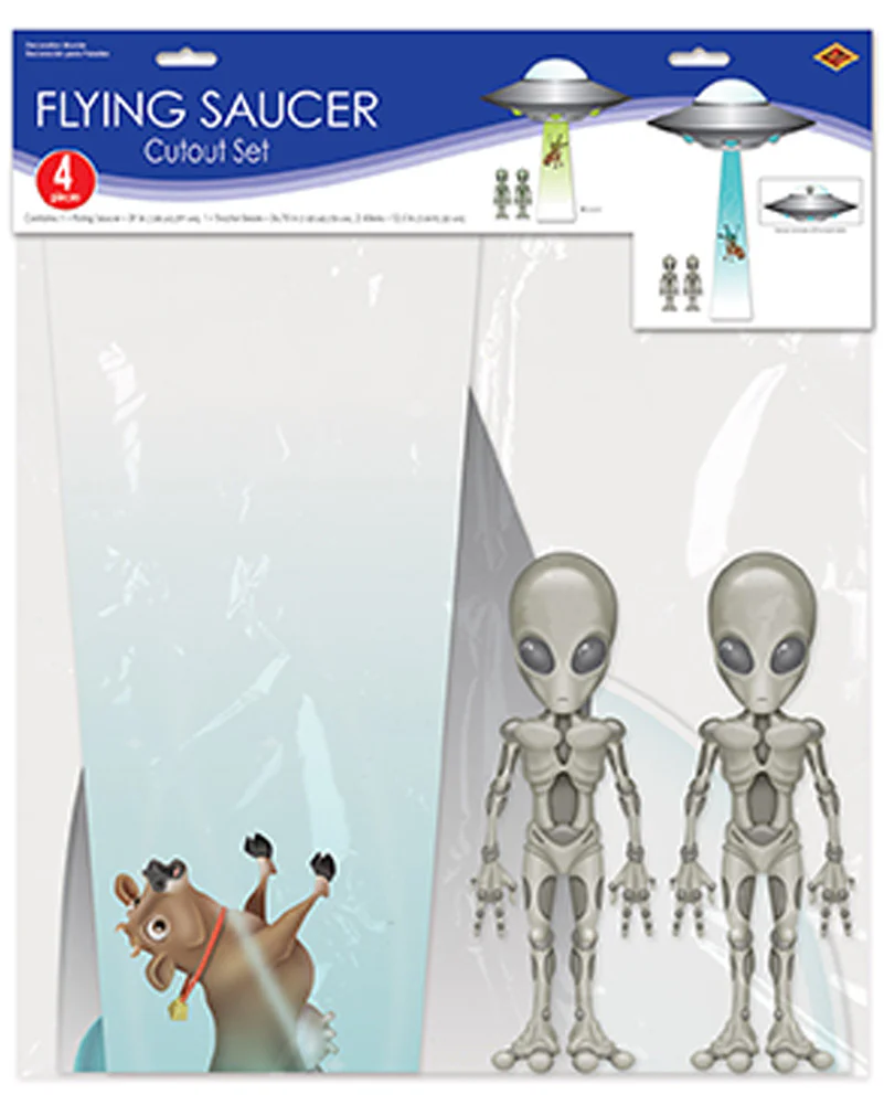 Jumbo Flying Saucer Cutouts Pack of 4 - Image 3
