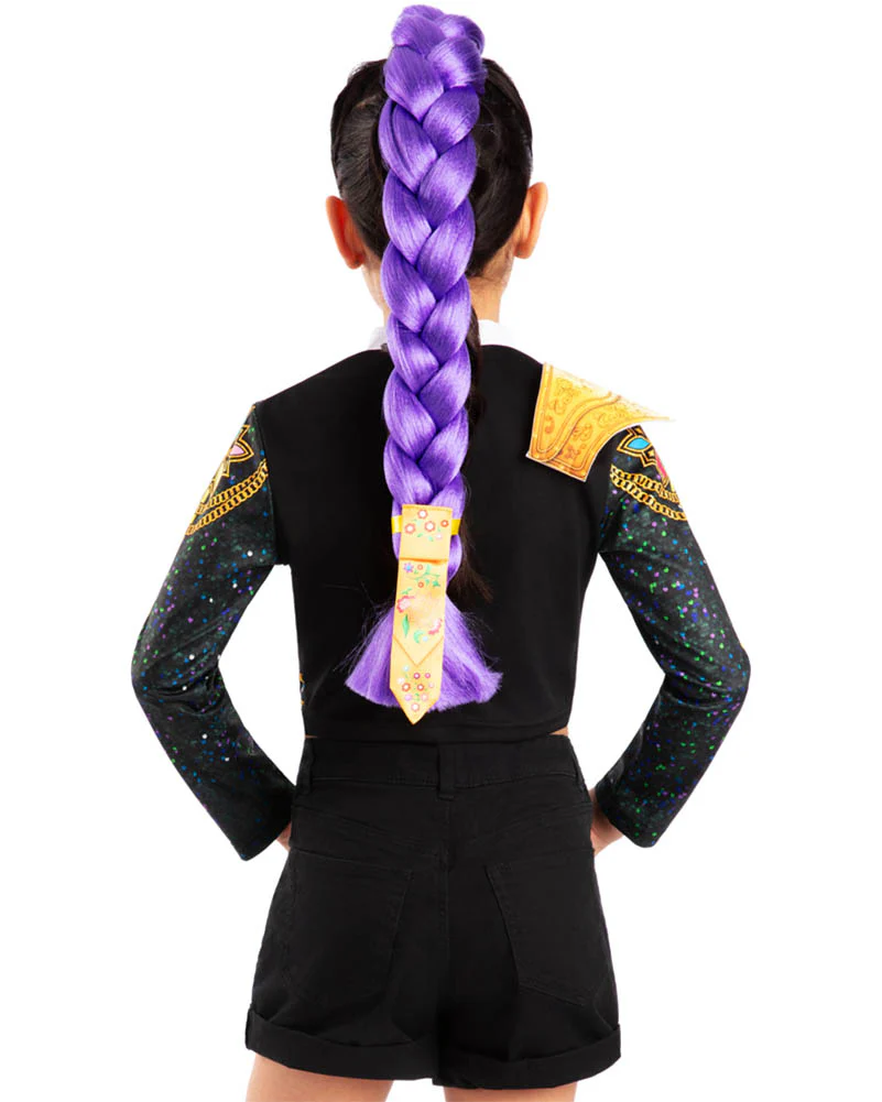 K-Pop Demon Hunters Rumi Deluxe Kids Clip On Hair Braid 65cm - Image 2