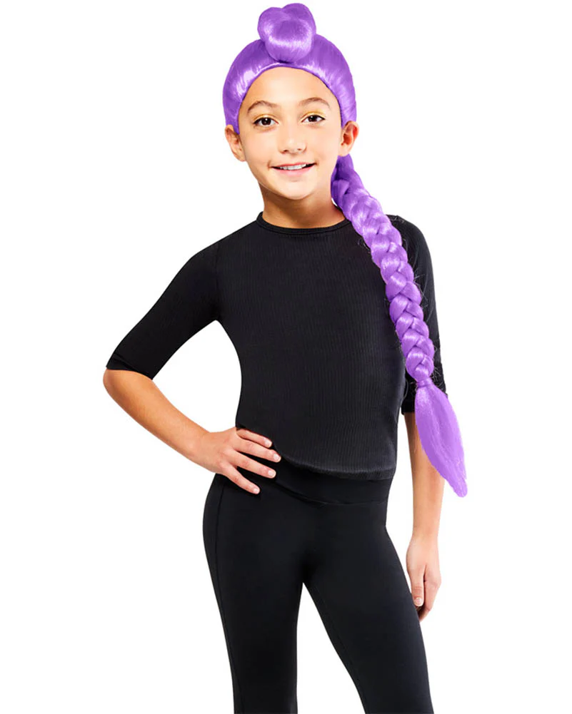 K-Pop Demon Hunters Rumi Purple Plaited Kids Wig