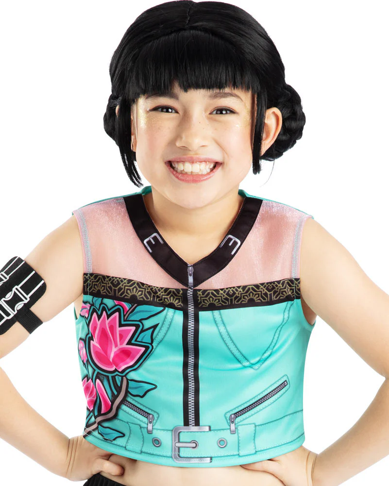 K-Pop Demon Hunters Zoey Short Black Kids Wig - Image 4