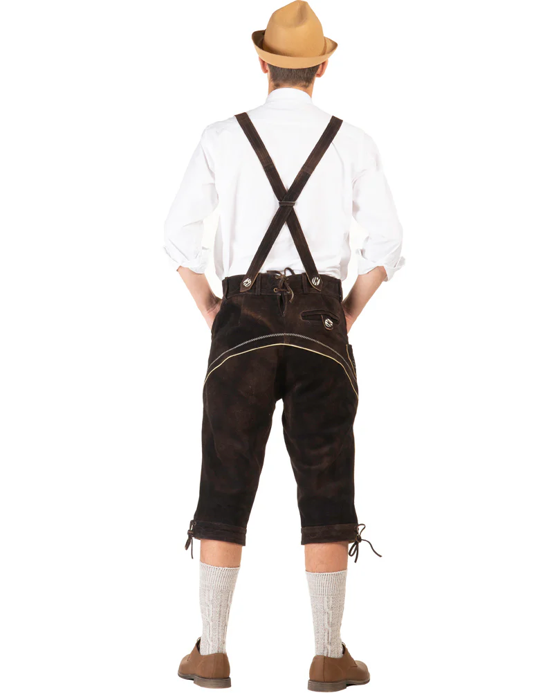 Karl Authentic Leather Lederhosen Plus Size Mens Costume - Image 3