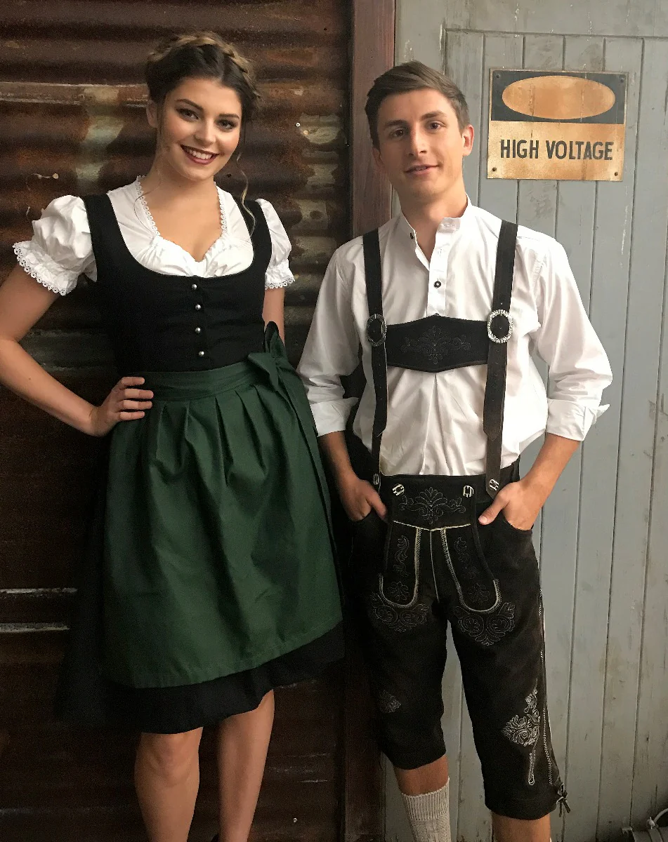 Karl Authentic Leather Lederhosen Plus Size Mens Costume - Image 4