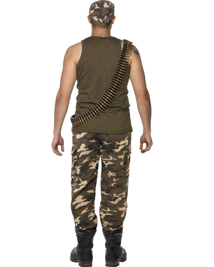 Khaki Camouflage Army Mens Costume - Image 4