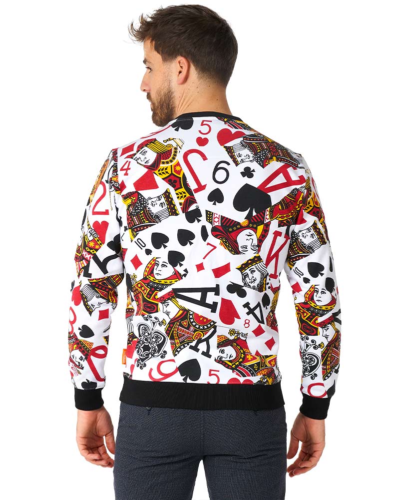 80s King Of Clubs Opposuit Mens Sweater - Image 5