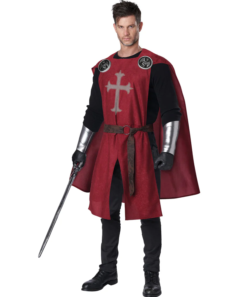 Knights Red Surcoat Adult Costume - Image 3