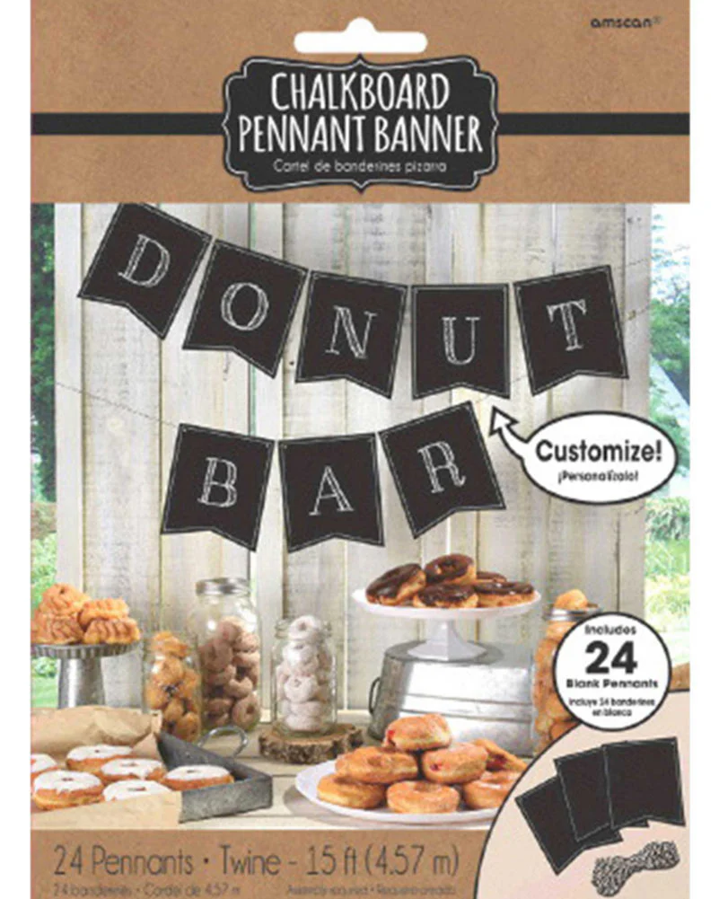 Kraft Pennant Banner Chalkboard