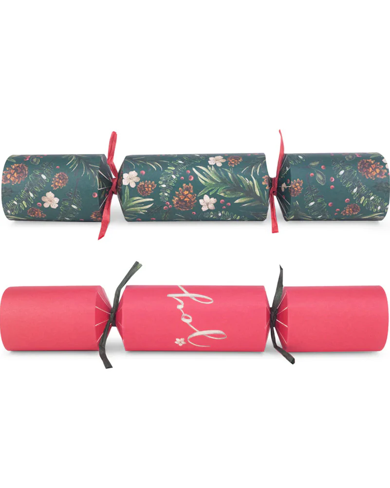 Kraft Winter Foliage Christmas Crackers Pack of 6