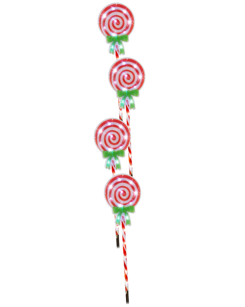 LED Christmas Candy Lollipop Path Lights 74cm Pack of 4 - Image 2