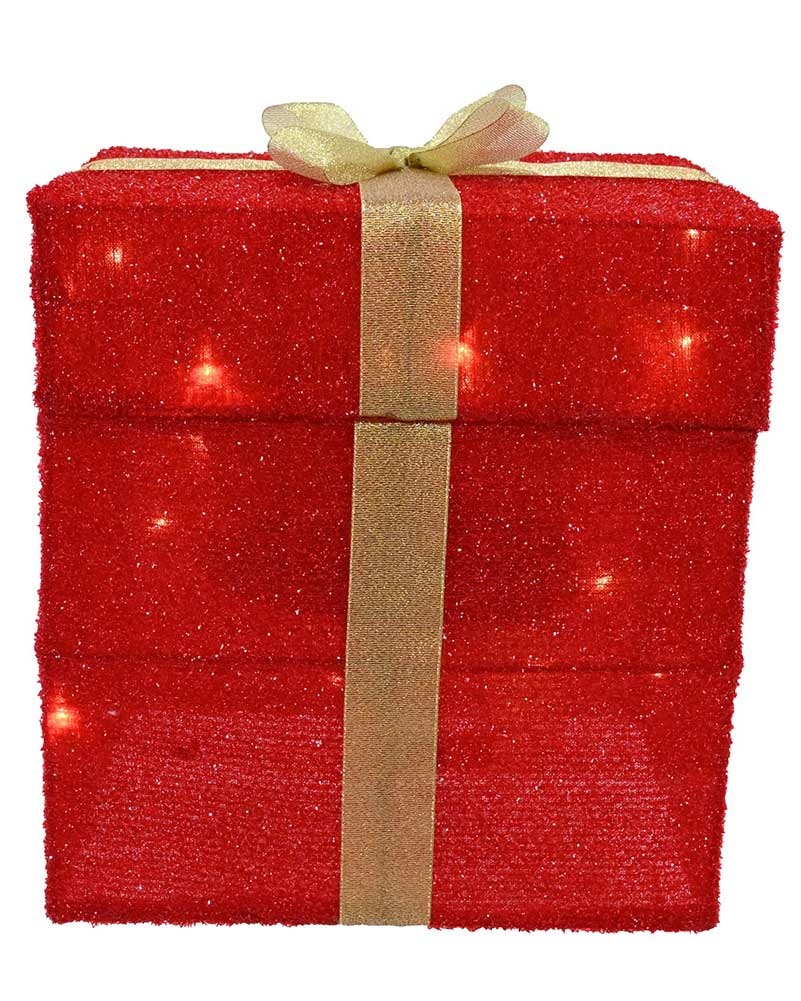 LED Pop Up Gingerbread In Present Christmas Decoration 30cm - Image 2