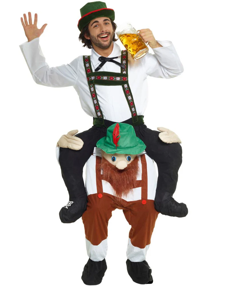 Lederhosen Piggyback Mens Costume - Image 2