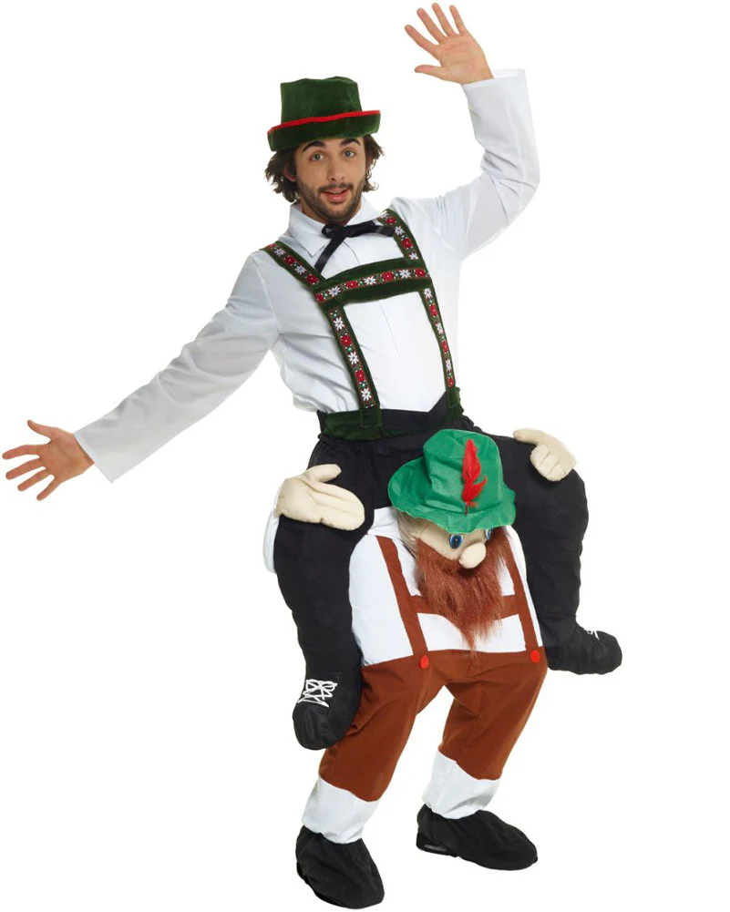 Lederhosen Piggyback Mens Costume - Image 3